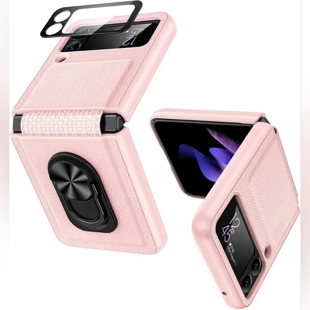 VEGO Case Cover Compatible Galaxy Z Flip 3 Samsung Galaxy Z Flip 3 5G Rose Gold